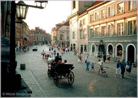 Freta Street in Warsaw, Poland